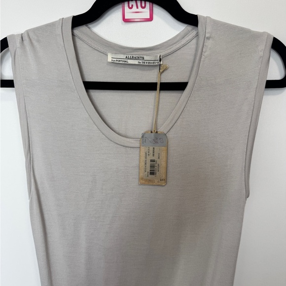 All Saints Sleeveless Dress Grey - Picture 7 of 14